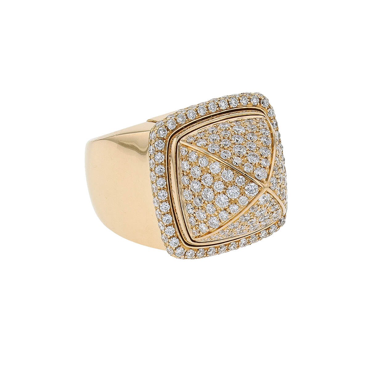Fred Pain de Sucre Diamonds &amp; 18K Yellow Gold Signet Ring