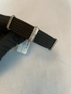 Black Cable Multi Row with 18K White Gold Diamonds Filigree Statement Bracelet