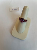 Purple Violet Amethyst & Rhodolite Garnet Diamonds 14K Rose Gold Statement Ring