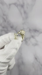 925 Sterling Silver Dog Puppy Animal Cute Labrador Golden Retriever Hug Statemen