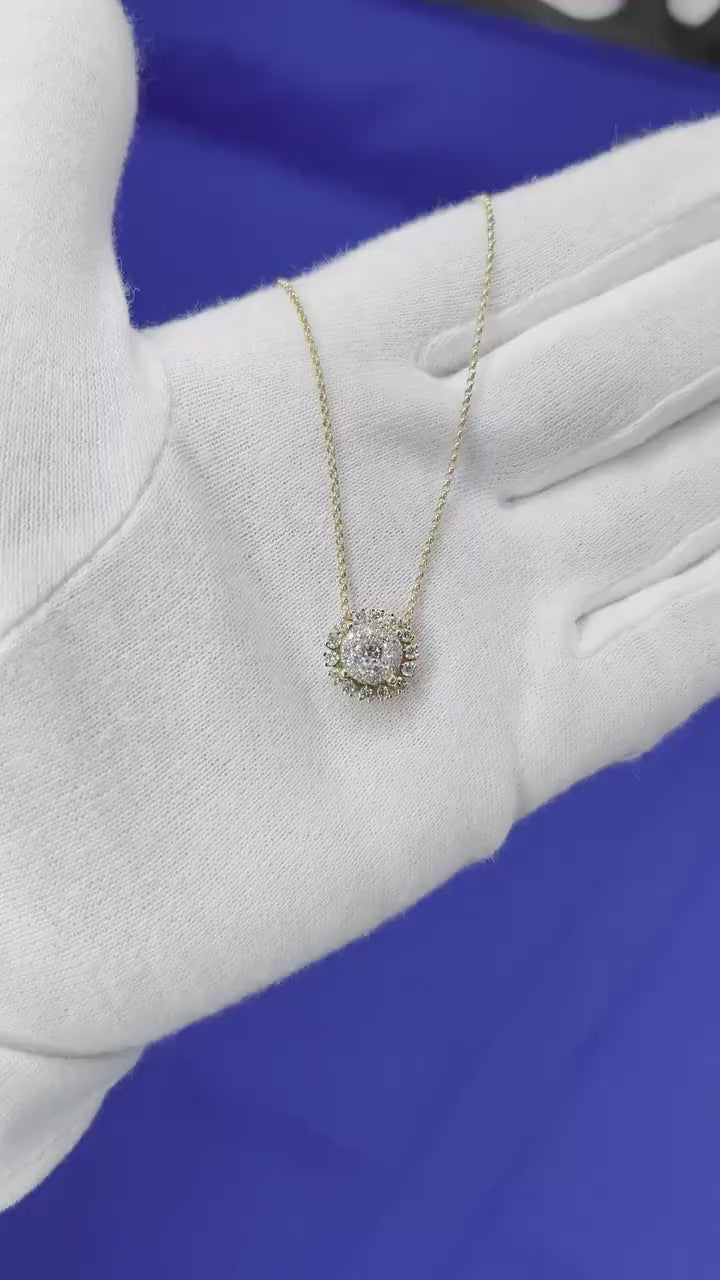 Round Shape Brilliant Cut Sunflower Flora Sun Ray Illusion Set Halo Set Pave Set