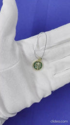Diamond Hamsa Hand Mystic Protection Palm Symbol Evil Eye 18 Karat Yellow Gold M