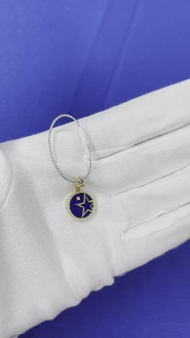 Diamond Shooting Star Celestial Sky Zodiac Heaven Space Galaxy Universe Medallio