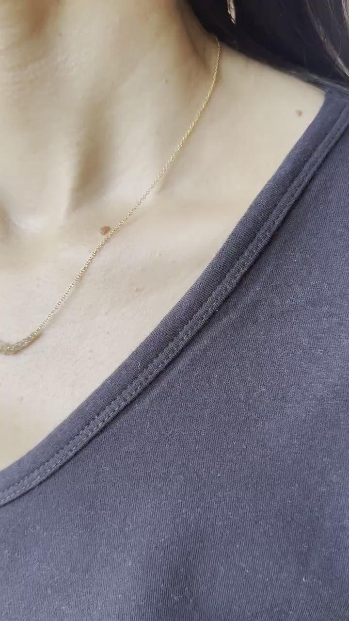 14 Karat Yellow Gold White Akoya Pearl White Diamond Layer Dainty Classic Beauti